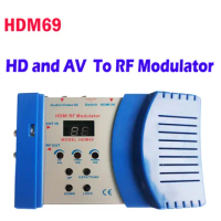 HDM69 HD Modulator Digital RF HDM-Compatible brazil amercia Modulator AV to RF Converter VHF UHF PAL Standard Portable WS-6990