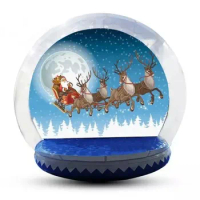 Hot Selling Outdoor Giant Snow Globes Inflatable Human Size Snow Globe Inflatable Christmas Snow Globe