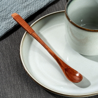 2支裝日式木質長柄勺 攪拌勺 冷飲冰勺家用咖啡勺木勺子實木長勺