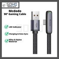 Mcdodo Zebra Siri Max Type‑C data cable, 90° connector, 65 W, available in lengths of 1.2 m and 1.8 