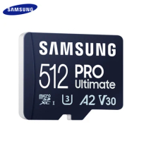 Samsung Pro Ultimate Memory Card With Reader 128GB 256GB 512GB U3 V30 TF Card UHS-I A2 Class 10 Micro SD Card For 4K UHD Video