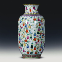 景德鎮陶瓷仿古花瓶擺件落地大號冬瓜瓶中式家居客廳電視柜裝飾品