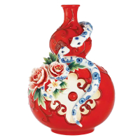 【中港法藍瓷】福祿長富 瓷瓶