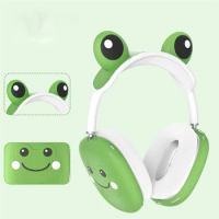 Cartoon Cute Frog Skin-friendly For Airpods Max Earphone Case Soft Silicon Protective Cover For Apple Airpods Max Headphone Case