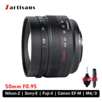 7artisans 50mm F0.95 APS-C Camera Lens Large Aperture Manual Focus for Nikon Z M4/3 Fujifilm X Canon EF-M EOS-M Sony E Camera