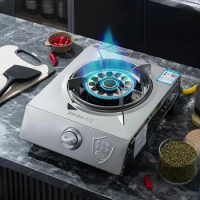 Gas Stove Single Range Household Desktop Liquefied Gas with Flaring Protection Energy-saving Fierce Stove Single Gas Stove