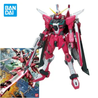 （In Stock） Bandai GUNDAM Anime Model MG 1/100 ZGMF-X19A JUSTICE GUNDAM Action Figure Assembly Model Doll Toys Gifts for Children