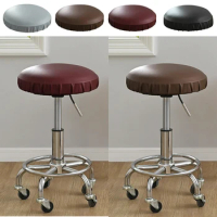 35-45cm Elastic PU Waterproof Round Stool Cover Bar Beauty Salon Bar Lift Chair Cover Protective Cover 1PC