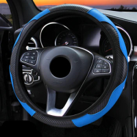 Car accessories Carbon Fiber PU Leather Steering Wheel Cover for Captiva Mitsubishi Lancer Mazda 3 2008 Chevrolet Aveo