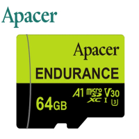 Apacer宇瞻 64GB MicroSDXC UHS-I U1 V10 A1 Class10高效耐用記憶卡(100MB/s)