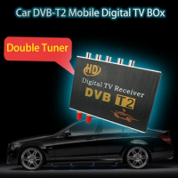 Mobile Digital TV Receiver HD 1080P HDMI CVBS Mobile Car DVB-T2 MPEG4 MPEG2 Digital TV Double Tuner HD Receiver Box Set