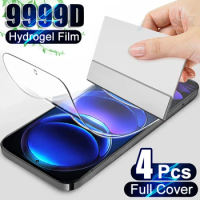 4Pcs Full Cover Hydrogel Film For Xiaomi Redmi Note 12 Pro Plus Screen Protector Redmi Note 12 turbo Protective film Not Glass