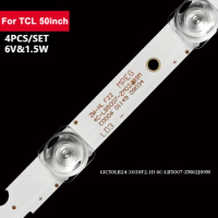 4Pcs/set 50in 458mm LED Backlight Strip for TCL 7led Toshiba 6V 50U5850C 50U3800C 50U3900C 50U5850C 50U6500C 50U6600C LVU500NDEL