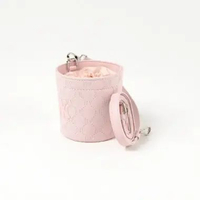 Tas MLB NY MONOGRAM EMBOSSED BABY PINK LEATHER SLING BAG 100% ORIGINAL 11X10X10CM