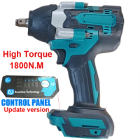 1800N.m High Torque Brushless Electric Impact Wrench 1/2 inch Socket Wrench Cordless Driver Tool for Makita 18V Battery