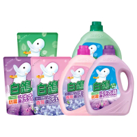 【白鴿】天然濃縮抗菌洗衣精系列3500g+補充包2000g(尤加利防蹣/香蜂草防霉/迷人小蒼蘭香氛 可任選)