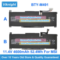 Genuine 11.4V 4600mAh BTY-M491 Li-ion Battery For MSI Modern 15 A10RB A10M MS-1551 A10RAS A11SB MS-155K A11M Laptop 3ICP6/71/74