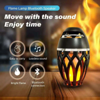 Flame Bluetooth Speaker, ambient light, loud sound, suitable for indoor and outdoor use, garden, car