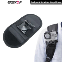 For GoPro Backpack Shoulder Strap Mount 360° Adjustable Backpack Mount Clip For GoPro Hero 12 11 10 9 8 Insta360 X3 DJI Action 3