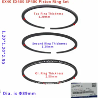 EX40 PISTON RING 89MM STD 22B-23501-07 FOR ROBIN EX40D EX400 RGX7800 WACKER WK40 VM40 KASEI SP400 14HP 404CC RINGS SET