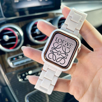適用AppleWatch7蘋果手錶錶帶iWatch6/5樹脂夏天iWatchS7 全館免運