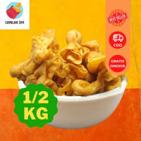 [500GRAM] Camilan Pangsit Isi Abon - 1/2KG / Cumi Pangsit Gurih Renyah