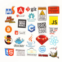 30pcs Waterproof Internet theme Sticker For Geek programmer cloud data Represent yourself java C++ phpStickers
