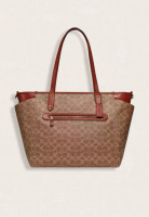 Coach Coach Baby Bag In Signature Canvas Tan Rust