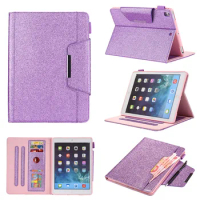 Glitter Business Case for iPad 8 2020 stand cover for iPad Gen 7 10.2 inch 2019 A2197 A2198 A2200 ipad7 fashion wallet cover