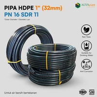 ALVApipe Pipa Air HDPE 1 Inch (32 mm) PN 16 Pipa Air Bersih Standar SNI Kualitas Tinggi - Per Roll (