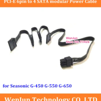 PCI-E 6pin to 4 SATA 15pin modular power supply cable for Seasonic SSR-450RM (G450) / SSR-550RM( G-550) / SSR-650RM (G-650)