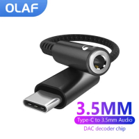 Olaf USB Type C To 3.5 Jack Earphone Adapter USB-C 3 5mm Audio Cable Converter For IPhone Samsung Huawei Xiaomi Type C Adapter