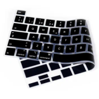 For MacBook Pro M1 13 A2338 A2251 A2289 2021 For MacBook Pro 16 2019 A2141 Silicone Spanish Keyboard Cover Skin US Version