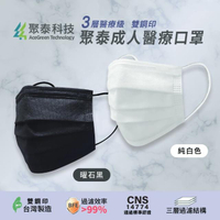 【聚泰科技】三層醫用口罩 曜石黑(50入/雙鋼印/醫療口罩)