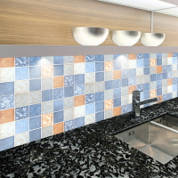 馬賽克墻紙自貼防水防油格子瓷磚貼紙廚房浴室衛生間桌面裝飾壁紙422
