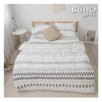【BUHO】極柔暖法蘭絨5尺雙人床包+舖棉暖暖被150x200cm四件組(趣覓童林)
