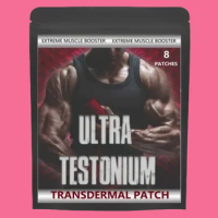 Ultra Testonium Muscle Building Booster Testo Testosterone Klxvuyeg Extreme 8 Transdermal Patches.made In The Usa. 8 Week Supply