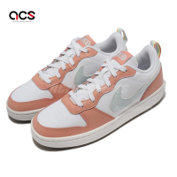 Nike 休閒鞋 Court Borough Low 2 SE1 GS 女鞋 大童鞋 白 銀 粉橘 小Dunk DM1216-100