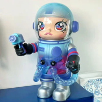 Molly 400% Artist Collaboration Blue Geometry Figure Mega Space Molly Artwork Collection Doll Art Toy Home Decoration