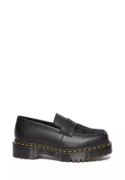 Dr. Martens 黑色1.3吋厚底方頭樂福鞋