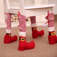（4入）聖誕鞋襪椅腳套 聖誕節 耶誕節 裝飾 腳墊 桌腳椅套 椅子腳套 地板防刮 防滑靜音 椅腳保護 橘魔法 現貨【BB6335】