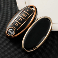 Penutup Sarung Fob Kunci Kereta TPU untuk Nissan Altima 370Z GT-R Maxima Rogue X-Trail T31 T32 Versa