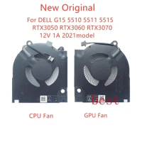 New Original Laptop Cooling Fan For DELL g15 5510 5511 5515 Fan RTX3050 RTX3060 RTX3070 Fan 12V 1A 2021 model