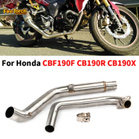 Slip On For Honda CBF190F CB190R CB190X Motorcycle Exhaust Muffler Link Pipe 51mm Exhaust Headers Front Link Pipe Espace Moto