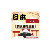 【星光卡 STAR SIM】日本上網卡7天 無限量吃到飽(旅遊上網卡 日本 網卡 日本網路 日本網卡)
