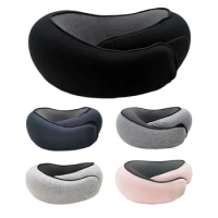 Neck Pillow Memory Foam Airplane Pillow Soft Chin Support Pillow with 360-Degree Head Support for Traveling Flight Car