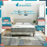 Quantum Dreambox Kasur Dingin Air-Cool 28cm / Cooling Mattress / Pocket Spring Bed Vakum 140 x 200