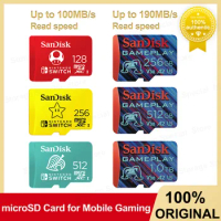 SanDisk Micro SD Card GamePlay Memory Card 64G 128G 256G 512G 1TB U3 4K Trans Flash Card for Mobile and Handheld Console Gaming