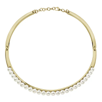 【Calvin Klein 凱文克萊】Circling系列淺金珍珠項鍊(ck項鍊)