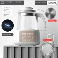 220V 1200ML Constant Temperature Glass Kettle Breast Warmer Automatic Smart Constant Electric Kettle Baby Milk Bottle Warmer